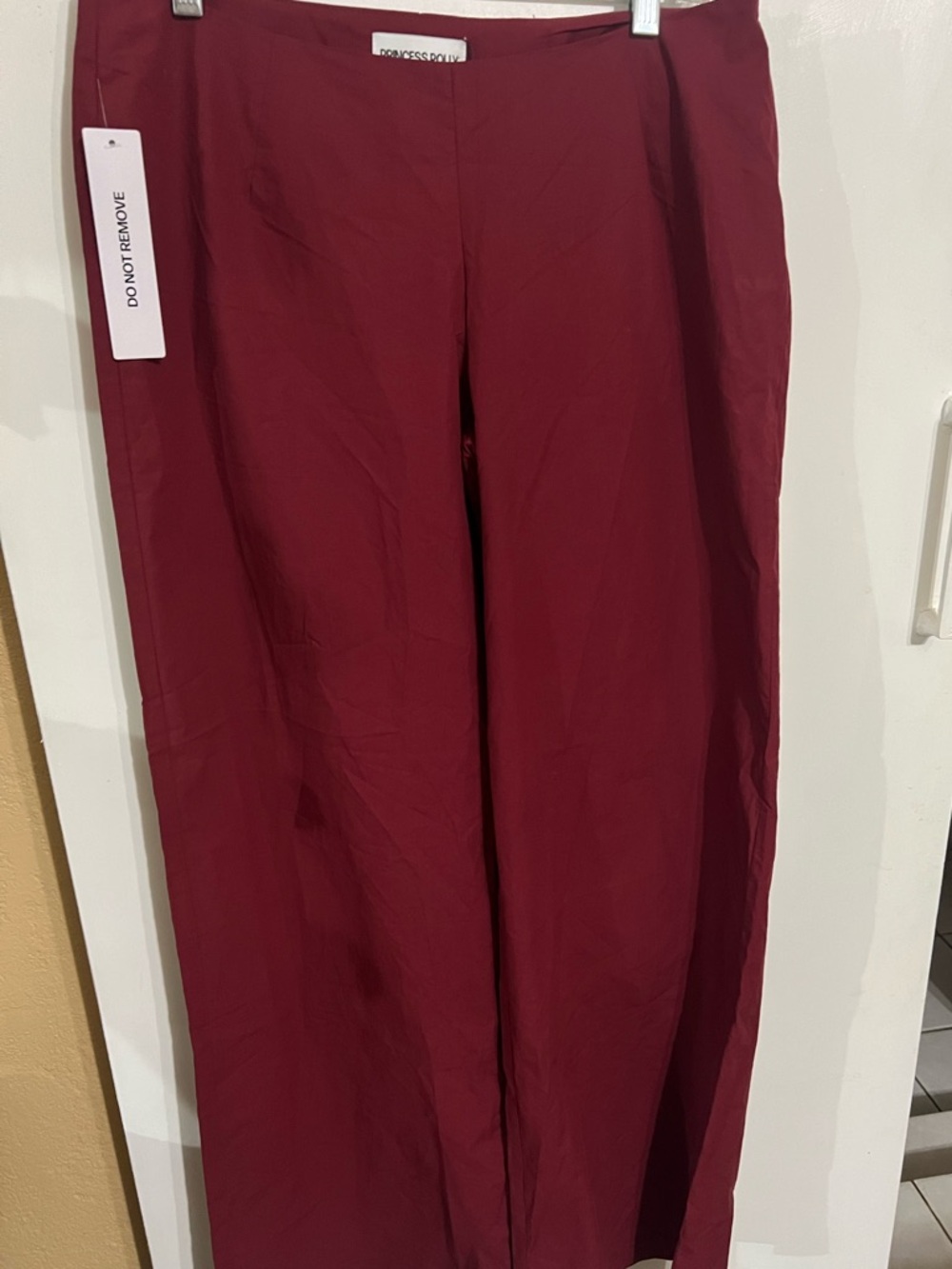 Princess Polly Wine-Red High Waist Pants ONLY size 4 NWT